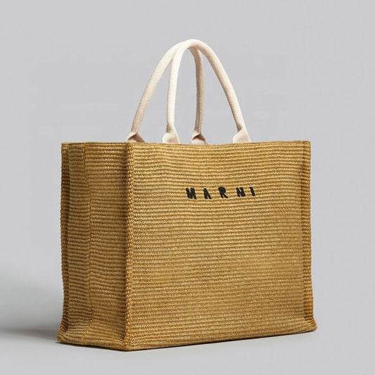 Rattan tote bag, Jute hand bag