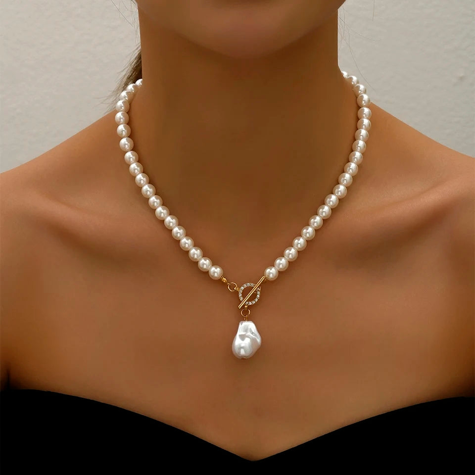 Korean Pearl Necklace-D