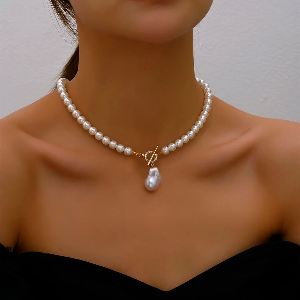 Korean Pearl Necklace-D