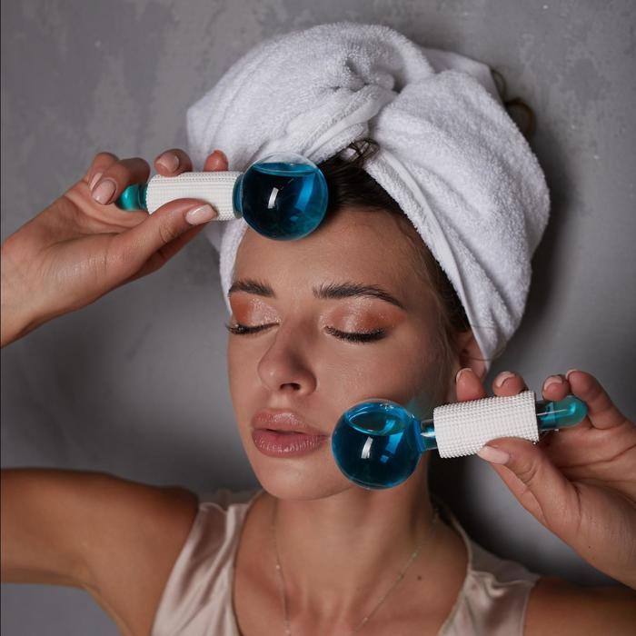 Ice Crystal Ball Face Massager, Hockey Ice Energy Balls