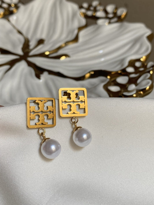 Tory Burch pearl earrings